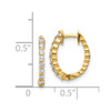 Lex & Lu 14k Yellow Gold AA Diamond Hinged Hoop Earrings LAL1781 - 4 - Lex & Lu