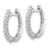 Lex & Lu 14k White Gold AA Diamond Hinged Hoop Earrings LAL1788 - 2 - Lex & Lu