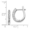 Lex & Lu 14k White Gold Diamond Hinged Hoop Earrings LAL1804 - 2 - Lex & Lu