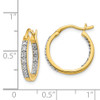 Lex & Lu 14k Yellow Gold AA Diamond In/Out Hoop Earrings - 4 - Lex & Lu
