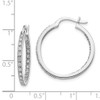 Lex & Lu 14k White Gold Diamond In/Out Hoop Earrings LAL1816 - 4 - Lex & Lu