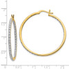 Lex & Lu 14k Yellow Gold AA Quality Completed Diamond In/Out Hoop Earrings LAL1821 - 4 - Lex & Lu