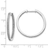 Lex & Lu 14k White Gold Polished Diamond In and Out Hinged Hoop Earrings LAL1825 - 4 - Lex & Lu