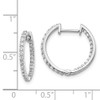 Lex & Lu 14k White Gold AA Diamond Hoop Earrings LAL1829 - 4 - Lex & Lu