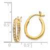 Lex & Lu 14k Yellow Gold AA Quality Completed Diamond In/Out Hoop Earrings LAL1834 - 4 - Lex & Lu
