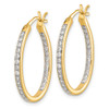 Lex & Lu 14k Yellow Gold AA Quality Completed Diamond In/Out Hoop Earrings LAL1836 - 2 - Lex & Lu