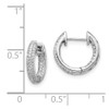 Lex & Lu 14k White Gold Diamond Hinged Hoop Earrings LAL1846 - 4 - Lex & Lu