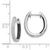 Lex & Lu 14k White Gold Black & White Diamond In-Out Hoop Earrings LAL1850 - 4 - Lex & Lu