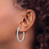 Lex & Lu 14k White Gold Diamond In-Out Hinged Hoop Earrings LAL1853 - 3 - Lex & Lu