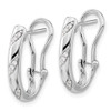 Lex & Lu 14k White Gold Diamond Omega Back Earrings - 2 - Lex & Lu