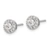 Lex & Lu 14k White Gold Diamond Post Earrings LAL1887 - 2 - Lex & Lu