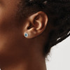 Lex & Lu 14k White Gold Blue/White Diamond Earrings LAL1889 - 3 - Lex & Lu