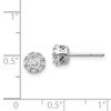 Lex & Lu 14k White Gold Diamond Semi-mount Earring Studs - 4 - Lex & Lu