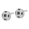 Lex & Lu 14k White Gold White & Black Diamond Post Earrings - 2 - Lex & Lu