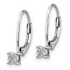 Lex & Lu 14k White Gold Diamond Leverback Earrings LAL1926 - 2 - Lex & Lu