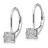 Lex & Lu 14k White Gold Diamond Leverback Earrings LAL1927 - 2 - Lex & Lu