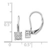 Lex & Lu 14k White Gold Diamond Leverback Earrings LAL1927 - 4 - Lex & Lu