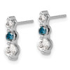 Lex & Lu 14k White Gold Blue/White Diamond Earrings LAL1938 - 2 - Lex & Lu