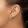 Lex & Lu 14k White Gold Blue/White Diamond Earrings LAL1938 - 3 - Lex & Lu