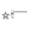 Lex & Lu 14k White Gold Diamond Star Post Earrings - Lex & Lu