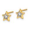 Lex & Lu 14k Yellow Gold Diamond Star Post Earrings - 2 - Lex & Lu