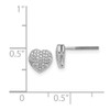 Lex & Lu 14k White Gold Diamond Heart Screw Back Post Earrings - 4 - Lex & Lu