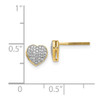Lex & Lu 14k Yellow Gold Diamond Heart Screw Back Post Earrings - 4 - Lex & Lu