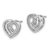 Lex & Lu 14k White Gold Diamond Heart Post Earring - 2 - Lex & Lu
