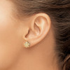 Lex & Lu 14k Yellow Gold Diamond Fleur de Lis Post Earrings - 3 - Lex & Lu