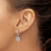 Lex & Lu 14k White Gold Diamond Snowflake Earrings LAL1995 - 3 - Lex & Lu