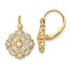 Lex & Lu 14k Yellow Gold Diamond Leverback Earrings - Lex & Lu