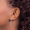 Lex & Lu 14k White Gold Polished Diamond Teardrop Dangle Post Earrings - 3 - Lex & Lu