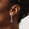 Lex & Lu 14k White Gold Diamond Teardrop Earrings - 3 - Lex & Lu