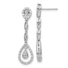 Lex & Lu 14k White Gold Diamond Dangle Earrings LAL2038 - Lex & Lu