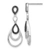 Lex & Lu 14k White Gold Black & White Diamond Post Earrings - Lex & Lu