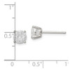 Lex & Lu Sterling Silver 6mm Round Basket Set CZ Stud Earrings LAL21973 - 4 - Lex & Lu