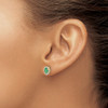 Lex & Lu 14k Yellow Gold 1/5Ct Diamond & Emerald Earrings - 3 - Lex & Lu