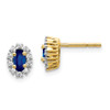 Lex & Lu 14k Yellow Gold Diamond & Sapphire Earrings LAL2085 - Lex & Lu