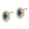 Lex & Lu 14k Yellow Gold Diamond & Sapphire Earrings LAL2085 - 2 - Lex & Lu