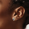 Lex & Lu 14k Yellow Gold Diamond & Sapphire Earrings LAL2085 - 3 - Lex & Lu