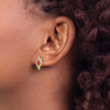 Lex & Lu 14k Yellow Gold Diamond & Ruby Earrings LAL2101 - 3 - Lex & Lu