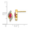 Lex & Lu 14k Yellow Gold Diamond & Ruby Earrings LAL2101 - 4 - Lex & Lu