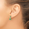 Lex & Lu 14k Yellow Gold 1/3Ct Diamond & Emerald Earrings - 3 - Lex & Lu