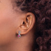 Lex & Lu 14k White Gold AA Diamond & Ruby Earrings LAL2112 - 3 - Lex & Lu