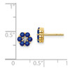 Lex & Lu 14k Yellow Gold w/Rhodium Sapphire & Diamond Post Earrings - 4 - Lex & Lu