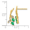 Lex & Lu 14k Yellow Gold w/Diamond & Emerald Post Earrings LAL2171 - 4 - Lex & Lu