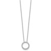 Lex & Lu 14k White Gold Circle Pendant w/Chain Necklace LAL2585 - 2 - Lex & Lu