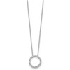 Lex & Lu 14k White Gold Circle Pendant w/Chain Necklace LAL2587 - 2 - Lex & Lu