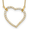 Lex & Lu 14k Yellow Gold Heart Pendant Necklace LAL2616 - Lex & Lu