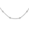 Lex & Lu 14k White Gold Diamond Rolo Necklace LAL2621 - 2 - Lex & Lu